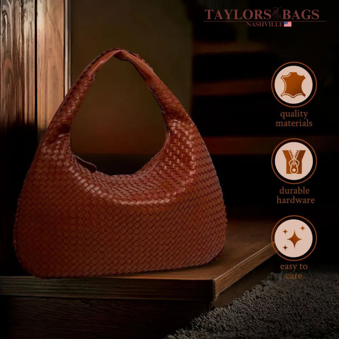 Isabelle’s Timeless Style | Woven Hobo Bag