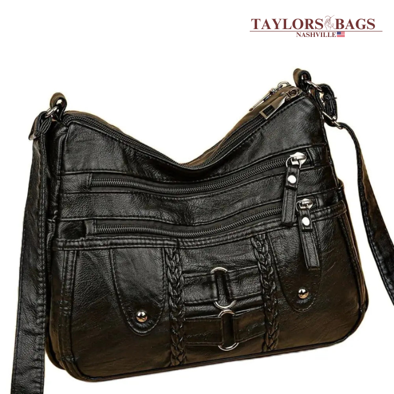 Isabel’s Rivet Accented Crossbody | Anti-Theft Crossbody Bag