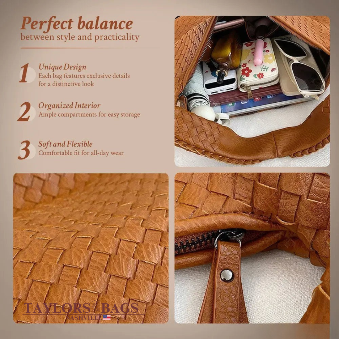 Isabelle’s Timeless Style | Woven Hobo Bag