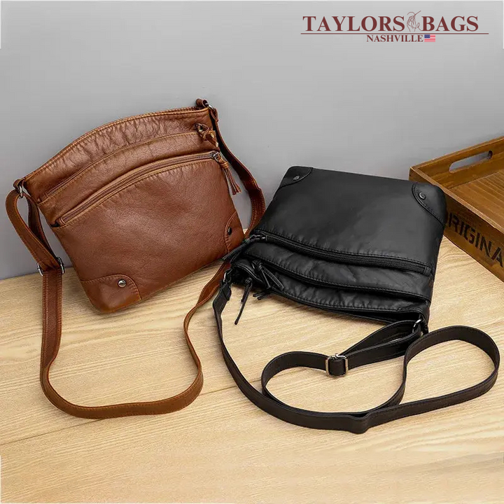 Clara’s Retro Charm | Soft Leather Anti-Theft Messenger Bag