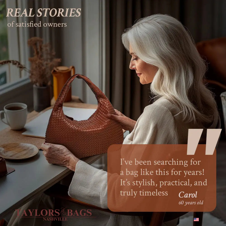 Isabelle’s Timeless Style | Woven Hobo Bag