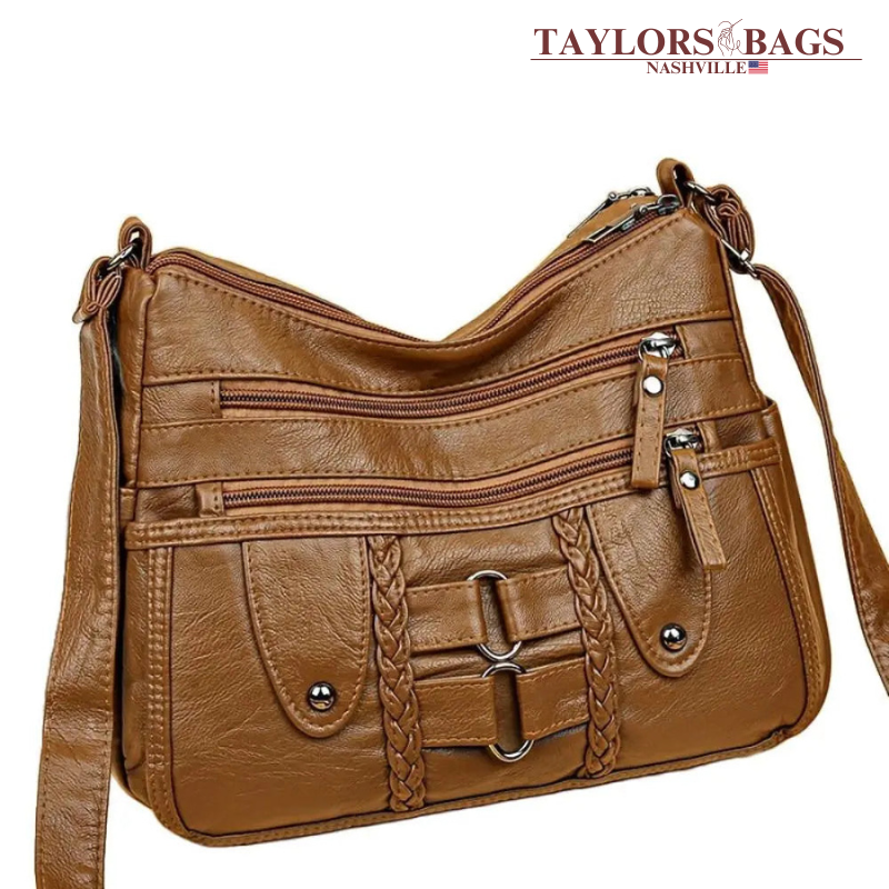 Isabel’s Rivet Accented Crossbody | Anti-Theft Crossbody Bag