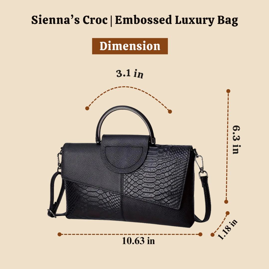 Sienna’s Croc | Embossed Luxury Bag